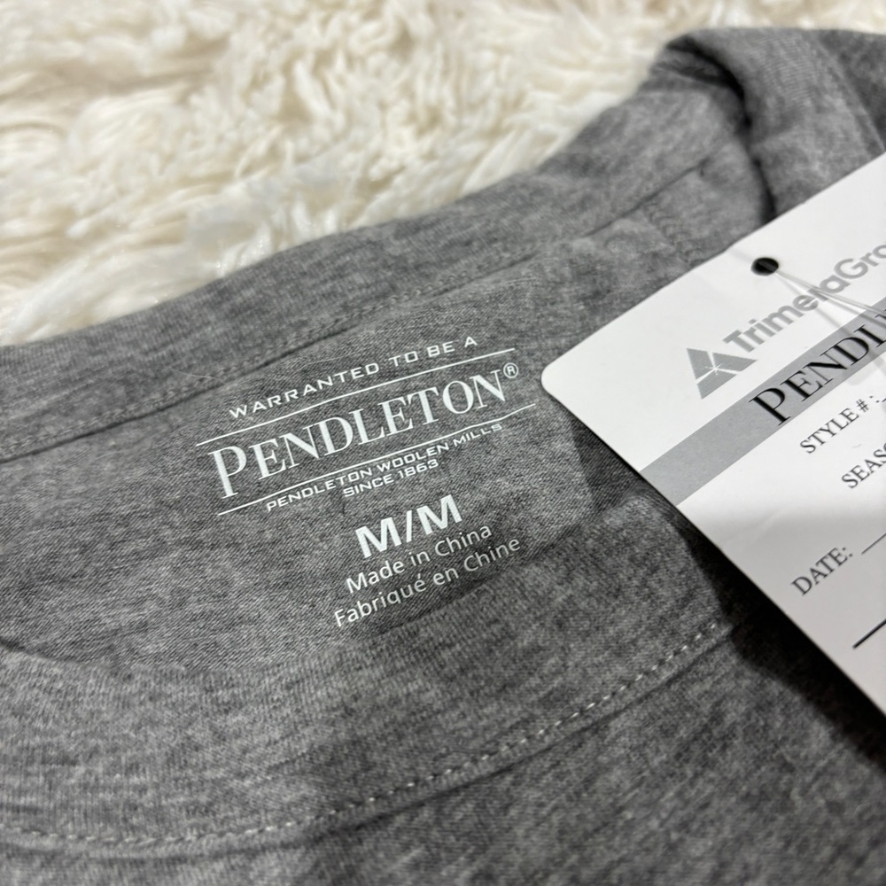 Pendleton Woman’s Cotton Split Back Gray Sleevele… - image 2